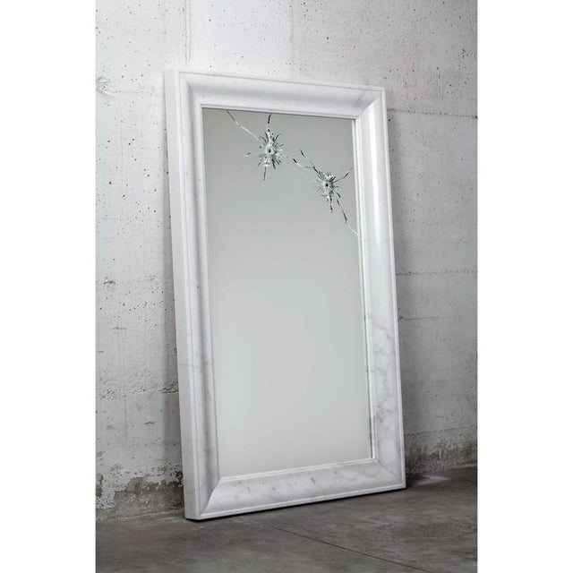 Seven years rectangular wall mirror with marble frame by barberini & gunnell limited edition of 15 + 2 ap + 1 p....