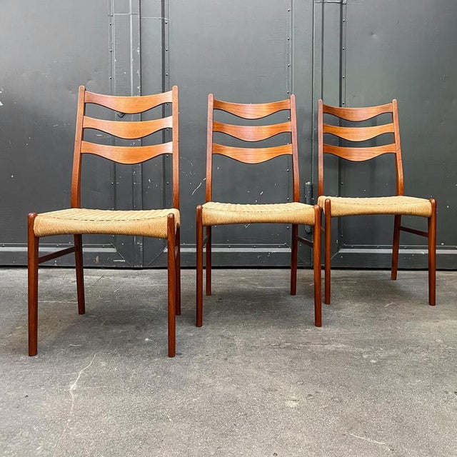 Vintage Danish Chairs, Set of 3 For Sale - Image 3 of 18
