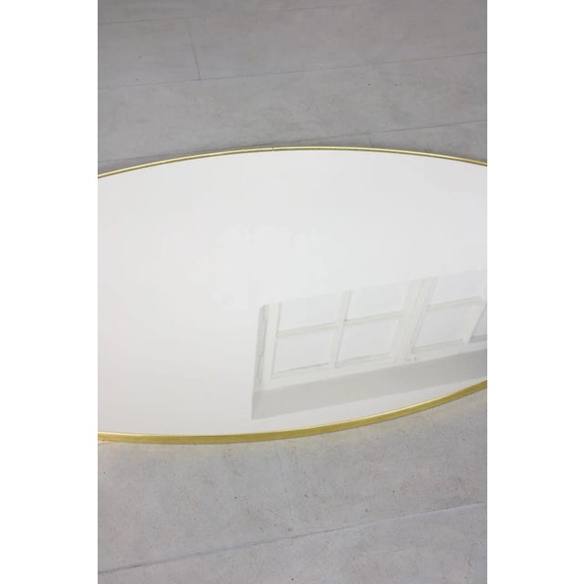 Big Vintage Oval Golden Frame Mirror, 1970s For Sale - Image 9 of 18