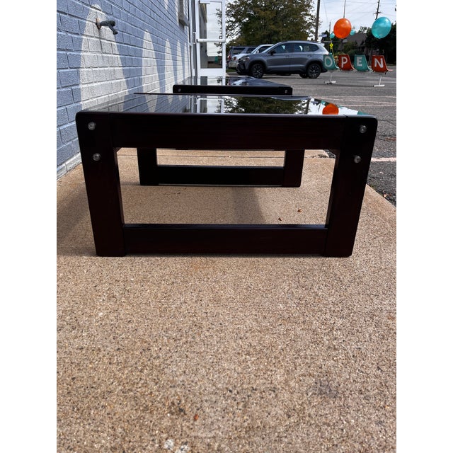 Attributed to Percival Lafer Brazilian Rosewood and Glass Coffee Table and Side Tables, Set of 3, 1960s For Sale - Image 10 of 17