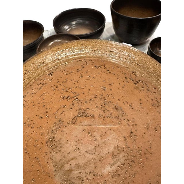Brown Ceramic Dinner Service by Jean Marais for Vallauris, 1960s, Set of 89 For Sale - Image 8 of 12