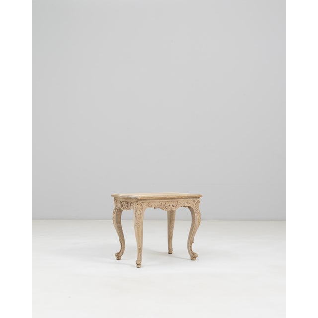 19th Century French Louis XV Carved Oak Side Table For Sale - Image 4 of 18