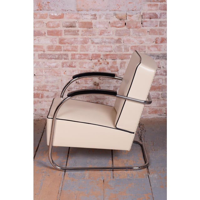 Bauhaus Leather FN21 Armchairs from Mücke-Melder, Czech, 1930s, Set of 2 For Sale - Image 4 of 18
