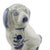 Delft Blue Style Crackle Glazed Staffordshire Dog Figure, Mid 20th Century Ceramic For Sale - Image 4 of 9