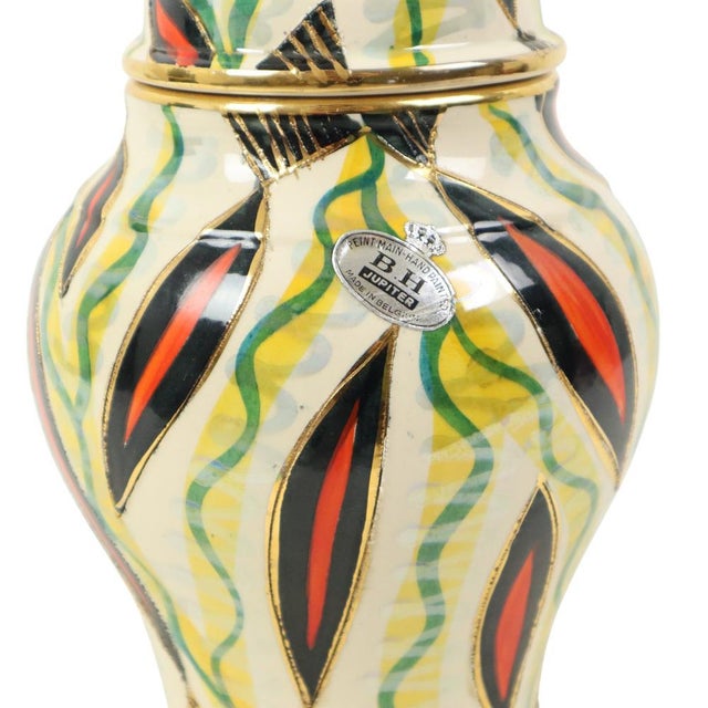 Jupiter Lidded Vase by H. Bequet, 1950s For Sale - Image 12 of 14