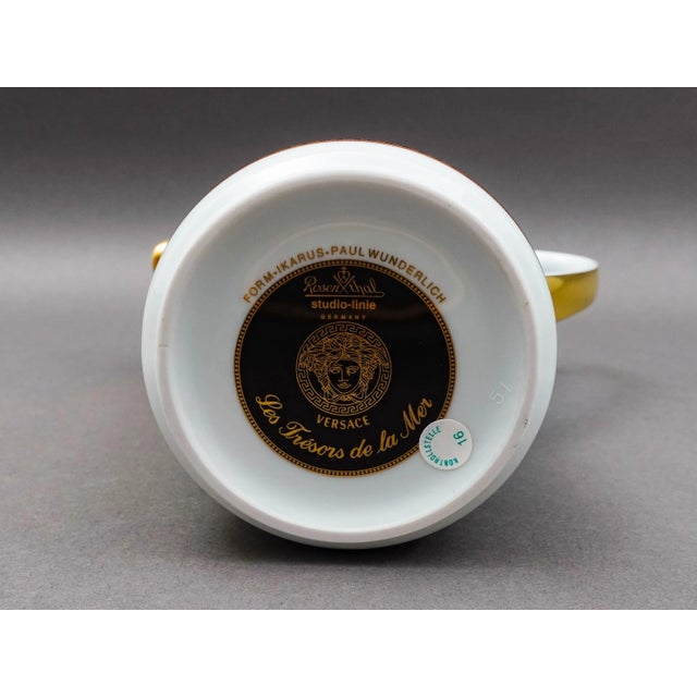 Mid 20th Century Versace Rosenthal Germany Les Tresors De La Mer Lidded Coffee Pot New With Box For Sale - Image 9 of 11