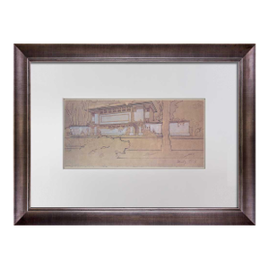 Frank Lloyd Wright “Thomas Hardy House” Framed Limited Edition Lithograph, Racine Wisconsin