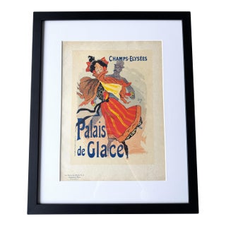 Jules Chéret “Palais De Glace” – 1896 Original Lithograph on Japan Paper, Framed For Sale