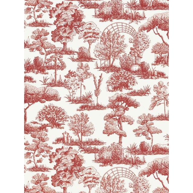 This hand-penned quiet garden scene gives classic toile a fresh look. Proudly printed at the Scalamandré Press in eleven...