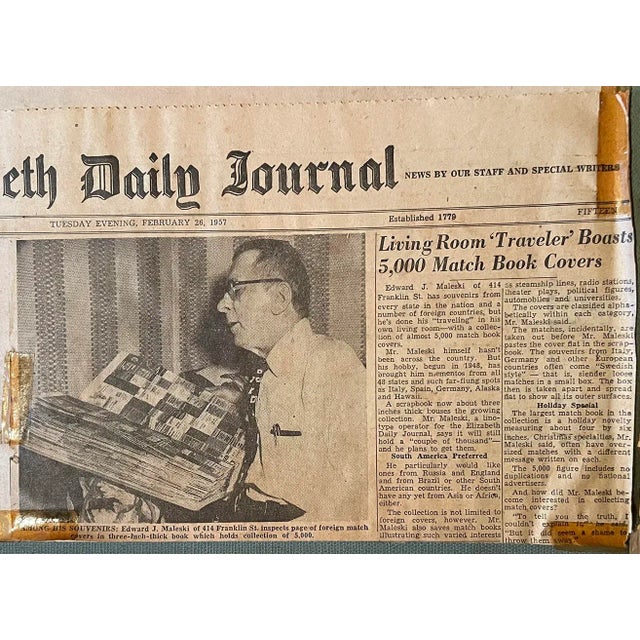 Mid 20th Century Mid Century Riverboat Room Sidewheeler Bar Framed Vintage Matchbook For Sale In New York - Image 6 of 6