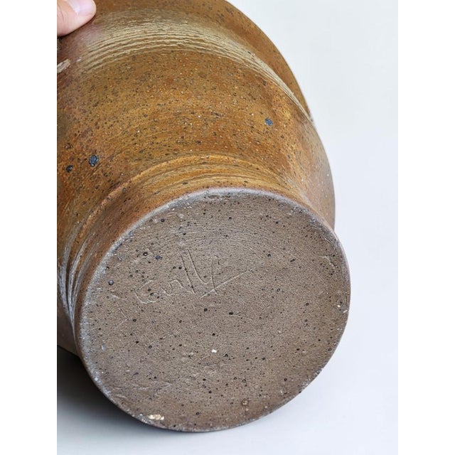 Ceramic Pyrite Stoneware Salad Bowl by Jacky Coville, 1970 For Sale - Image 7 of 10