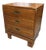 Vintage Mid-Century Modern 3-Drawer Campaign Nightstand For Sale