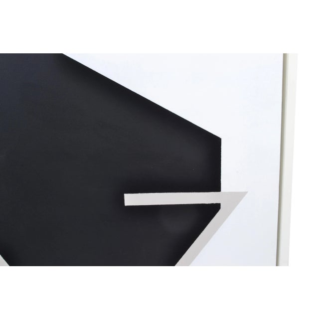 Abstract Black & White Yamil O Cardenas Abstract Expressionist Painting - Signed For Sale - Image 3 of 7