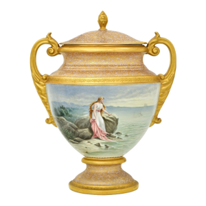 Large Royal Vienna Style Vase With Cover