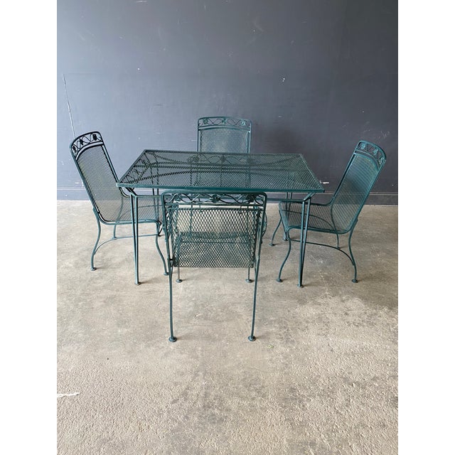 Mid Century Salterini Wrought Iron Patio Set Chairish