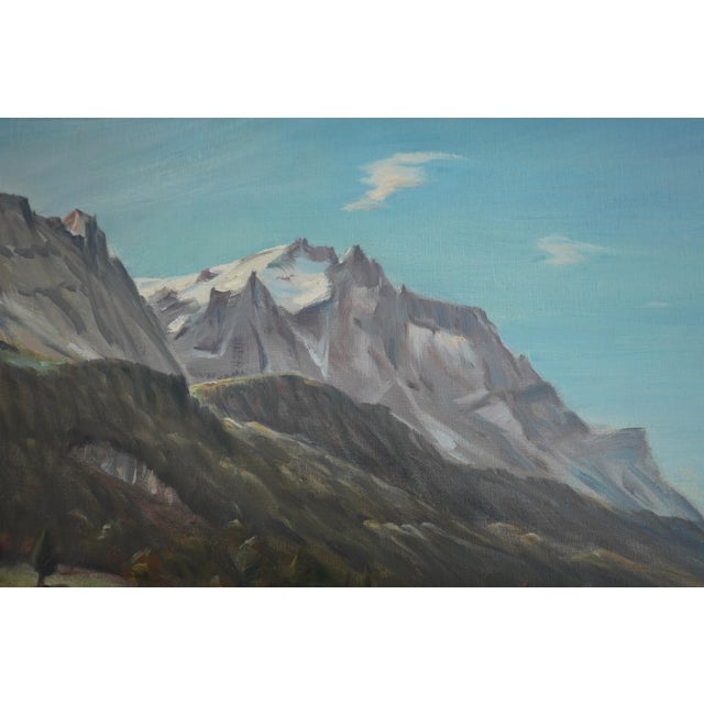 Gold Anso Weiss German Country Side Oil Painting on Canvas For Sale - Image 8 of 11