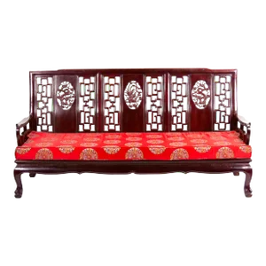 Mid 20th Century Chinese Carved Rosewood Long Bench, Sofa