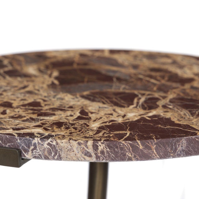 Four Hands Sophie End Table - Garnet Marble For Sale - Image 11 of 12