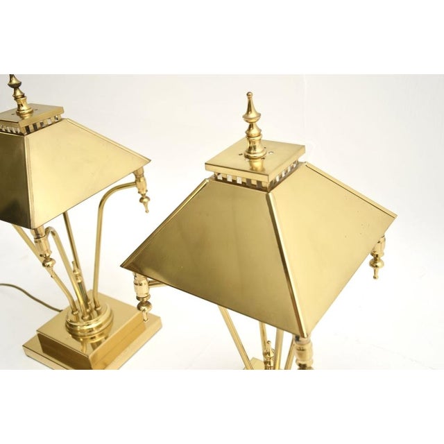 Vintage Brass Table Lamps, 1970s, Set of 2 For Sale - Image 6 of 10