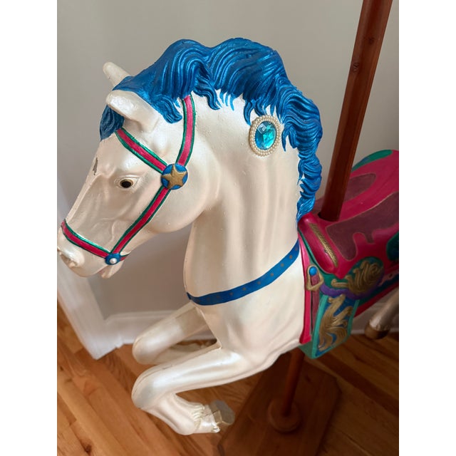 1990s Decorative Carousel Horse Based on Coney Island Style For Sale - Image 4 of 4