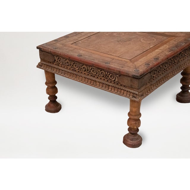 English Square Teak Coffee Table For Sale - Image 3 of 3