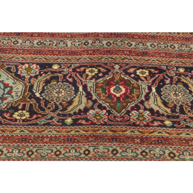 Mid 20th Century Mid 20th Century Vintage Persian Tabriz Rug, 09'10 X 13'01 For Sale - Image 5 of 10