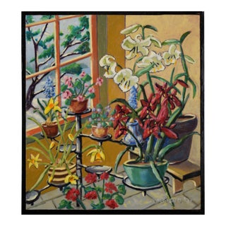 "Winter Folly" - 2003 Oil on Masonite by Richard M Bacon For Sale