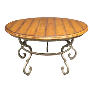 Century Distressed Cherry & Iron Coffee Table