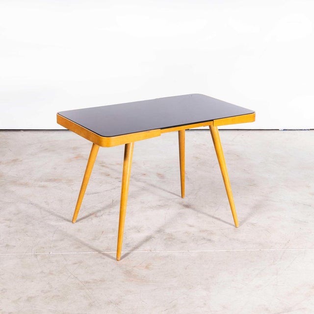 Czech Side Occasional Table in Black Opaxit Glass by Jiri Jiroutek 1950s For Sale - Image 10 of 10