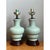 Vintage Celedon Crackle Glazed Ceramic Table Lamps - a Pair For Sale - Image 12 of 12