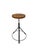Vintage Industrial Stool With Solid Wood Round Seat and Metal Tripod Base For Sale - Image 9 of 10