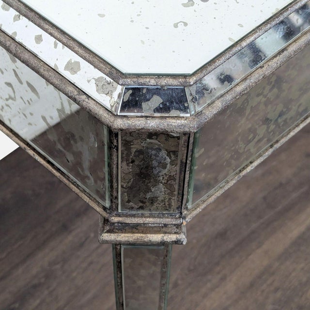 Wood Currey & Company Mirrored Console Table For Sale - Image 7 of 10