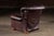 Tufted Churchill Style Recliner With Ottoman in Oxblood For Sale - Image 9 of 15