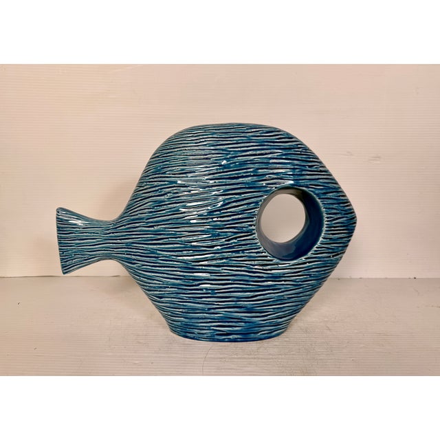 Blue Ceramic Fish For Sale - Image 4 of 9