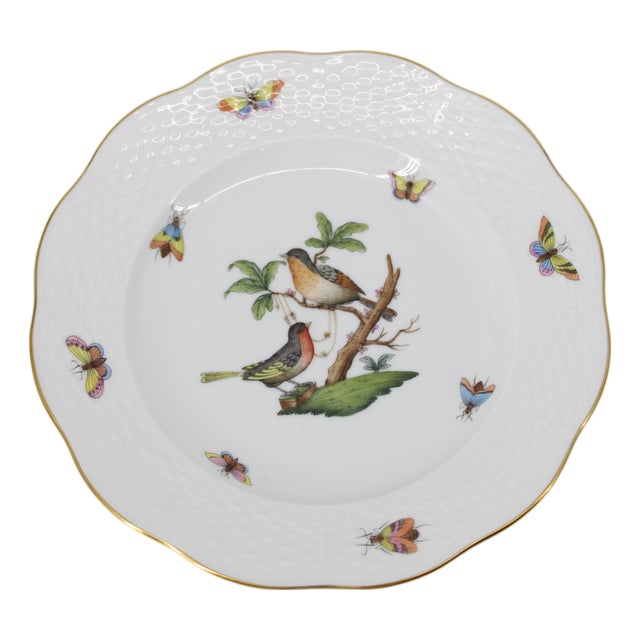 Herend Rothchild Bird Salad Dessert Plate 7.5" Never Used For Sale