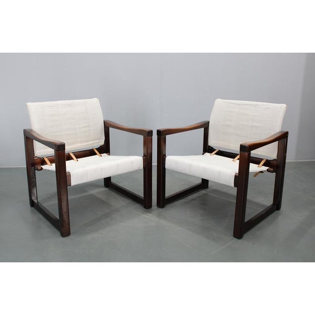 This iconic pair of Diana safari chairs was designed by Karin Mobring for IKEA and produced in Sweden during the 1970s....