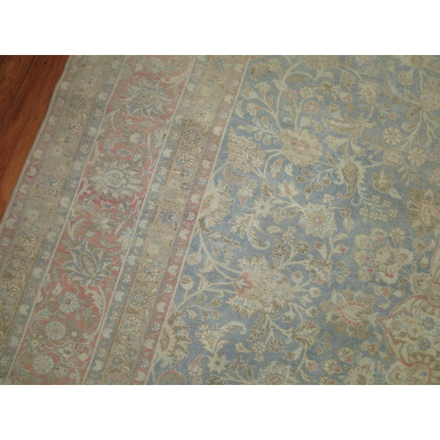 Light Color Antique Persian Tabriz - 9'8" x 13'7" For Sale - Image 4 of 6