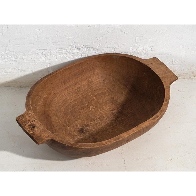 Wood Antique Carved Wooden Bowl For Sale - Image 7 of 8