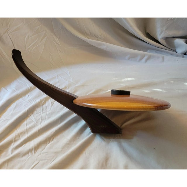 1990s Modernist Joseph Kovecses Carved Wood Ikebana Vessel For Sale - Image 6 of 9