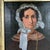 Original 19th century Antique portrait of a noble elderly lady oil painting on canvas, estimated mid 1850's. Sgned on the...