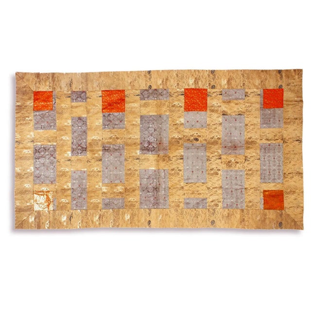 Antique Japanese Silk Kesa Monk's Robe with Patchwork Meiji Era For Sale - Image 9 of 16