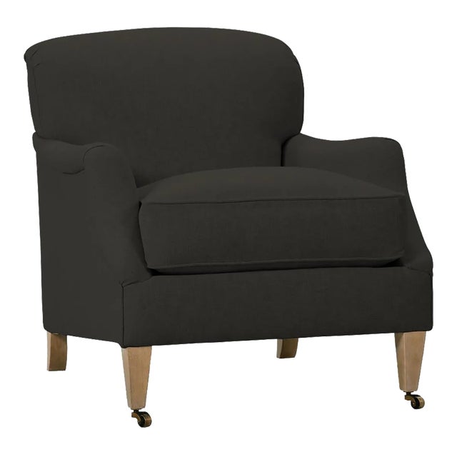 Alcott Chair, Charcoal Linen For Sale
