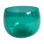 Italian Postmodern Teal Murano Glass Bowl attributed to Venini, 1990s For Sale