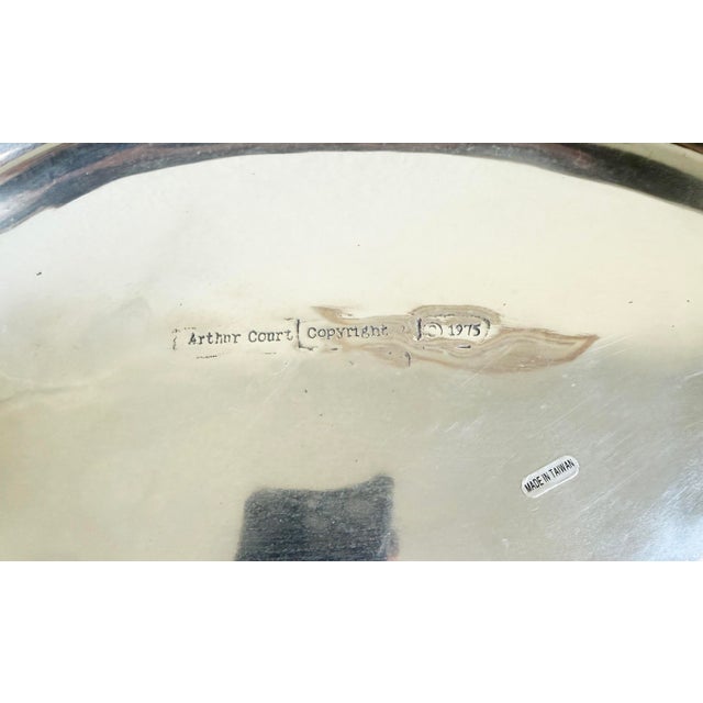 Silver Vintage Arthur Court Fish Serving Platter, 1975 For Sale - Image 8 of 12