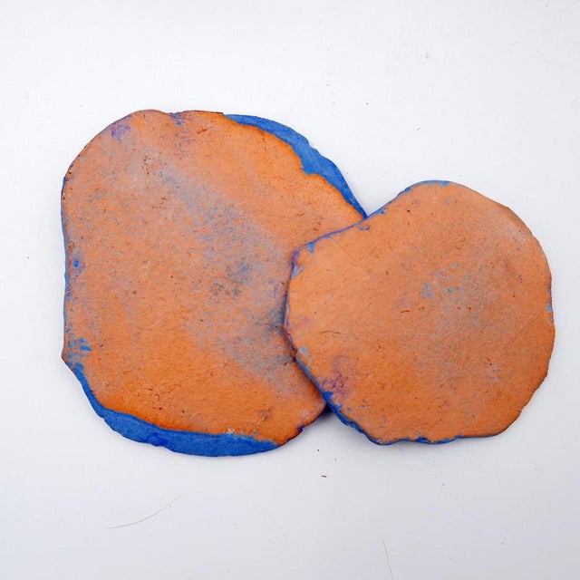 Blue Ceramics by N. Lebrun for Fond d'Atelier, Belgium, 1970s, Set of 5 For Sale - Image 13 of 14