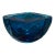 Vintage Small Faceted Art Glass Bowl - Flavio Poli Murano Style - Cobalt Blue For Sale