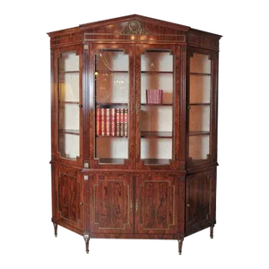 Custom-Made Maison Jansen Rosewood Breakfront Bookcase