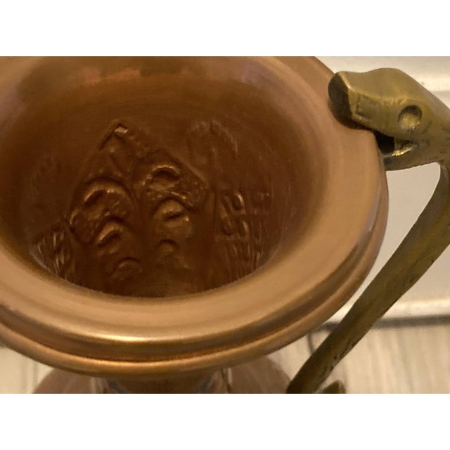 Copper and Brass Vase Vessel For Sale - Image 4 of 8