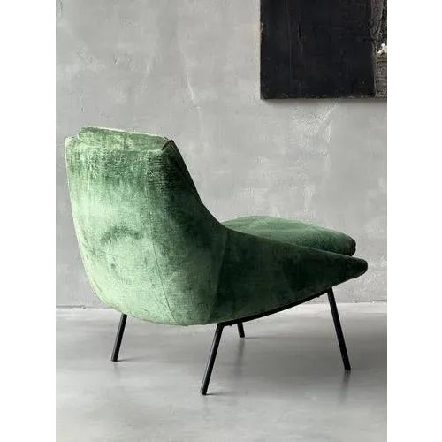 A rare Pair of 'model 800' Easy Chairs by Joseph André Motte, circa 1960. We love this model of Motte chair with their...