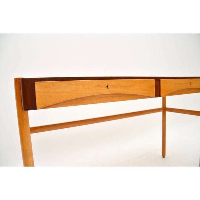Vintage Swedish Walnut Desk by Bertil Fridhagen for Bodafors, 1960s For Sale - Image 9 of 12